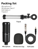 Condenser Microphone, Podcast Microphone 3.5mm, Mic for Computer, Laptop, Phone, Sound Card, YouTube, Gaming, Recording. - Maono PM360TR