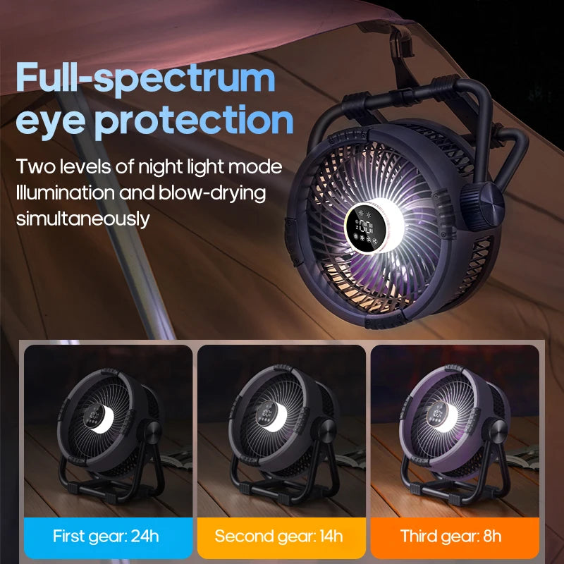 Multifunctional 6 in 1 Outdoor Camping Fan