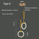 Pendant Lamp Bedroom Bedside Lamp Modern Minimalist Nordic Light Luxury Chandelier Restaurant TV Background Wall Chandelier