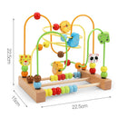 Baby Toys Wooden Roller Coaster Bead Maze Abacus Math Toys. Toddler Early Educational Toys for Kids Children 1-3 Years.