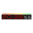 LED Clock Dual Alarm Colorful Table Clock RGB Lamp LED Strip Lights Pickup Light Sound Control Music Rhythm For Desktop Light