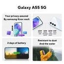 Samsung Galaxy A55 5G Smartphone Exynos 1480 50MP Camera 6.6" FHD+ Super AMOLED 120Hz Display 25W 5000mAh Fast Charge Cellphone