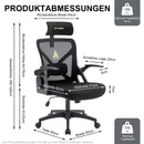 Office Chair With Adjustable Headrest, Armrests, Lumbar Support, Ergonomic Office Chair, Rotating Rocker Function, - Symino