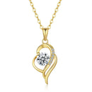 Luxury 100% Real 18k Gold Women's irregular clavicle chain pendant moissanite necklace