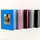 Premium Leather album - holds up to 100 4X6 "photos with front window for family, wedding and baby photos
