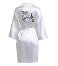 Wedding Party Team Bride Robe With Black Letters Kimono Satin Pajamas Bridesmaid Bathrobe SP003 - BUY ABROAD NOW