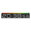 LED Clock Dual Alarm Colorful Table Clock RGB Lamp LED Strip Lights Pickup Light Sound Control Music Rhythm For Desktop Light