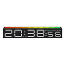 LED Clock Dual Alarm Colorful Table Clock RGB Lamp LED Strip Lights Pickup Light Sound Control Music Rhythm For Desktop Light