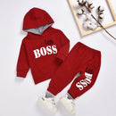 Autumn Winter Toddler Baby Girls Clothes Children Boys Cotton Letter Hoodies+Pants 2PCS Set Kids Fashion Sports Costume 0-3Years
