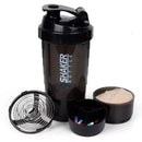 Cup, Water Bottle Plastic, Mixing Cup Body Building Exercise Bottle. - 3 Layers