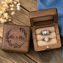 Wedding Ring Wooden Box Laser Engraving for wedding Ceremony Ring Bearer Ring Box Wedding band holder wedding supplies, mrs & mr