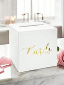 White card box set for voting game with foil design.