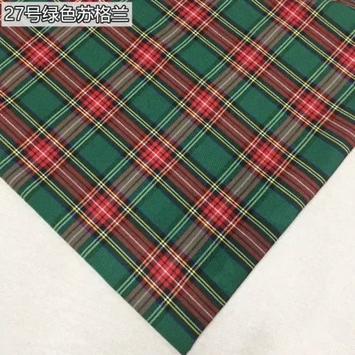 Plaid Fabric Christmas By Meter for Skirt Uniform Dresses Background Diy Sewing Scottish Style Cloth Soft Breathable Comfortable
