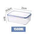 1Pc/4Pcs Refrigerator Storage Box Food Containers Plastic Fresh-Keeping Box with Lid Portable Storage Box Kitchen Organization