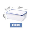 1Pc/4Pcs Refrigerator Storage Box Food Containers Plastic Fresh-Keeping Box with Lid Portable Storage Box Kitchen Organization