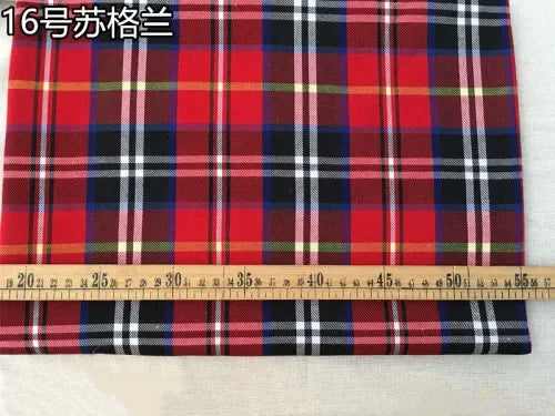 Plaid Fabric Christmas By Meter for Skirt Uniform Dresses Background Diy Sewing Scottish Style Cloth Soft Breathable Comfortable