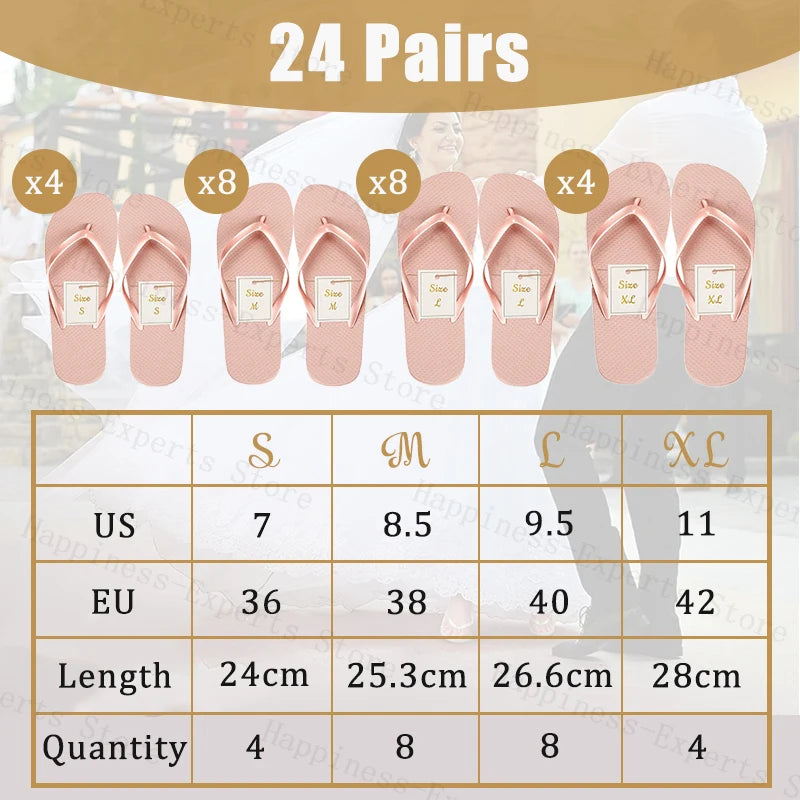 Wedding flip flops for guests, hotel spa wedding sandals, slippers