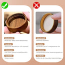 12/24/35 Pcs Spice Jars with Acacia Wood Lids, 120ml Transparent Glass Containers with Spice Labels, Kitchen Spice Bottles