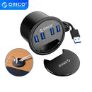 ORICO Desk Grommet USB 3.0 Hub Sound Card Type C Splitter SD TF Dock Station Headphone Mic Audio Interface for Laptop usb hub