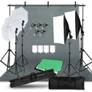 Photography lghting Kit With 2x2M Photo Background Muslin Backdrops Softbox Light Stand Portable Bag Soft BoxFor Photo Studio