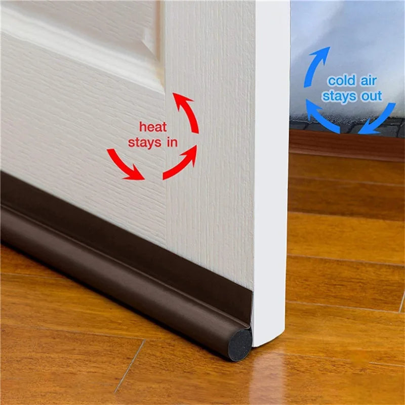 Door Bottom Seal Strip Flexible Wind Noise Reduction Stopper Under Door Blocker Anti Collision Dustproof Soundproof Strips. - 93cm