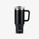 Tyeso Car Stainless Steel Thermal Bottles 30oz/40oz Vacuum Thermos Cup with Handle Straw Hiking Portable Water Bottle Coffee Cup