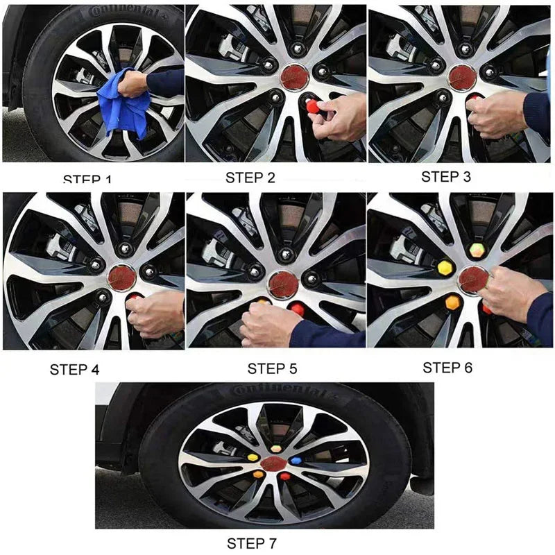 20pcs Car Wheel Nut Caps 17mm/19mm/21mm Car Wheel Hub Bolt Cover