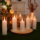 Battery-operated acrylic glass LED candles, flameless candles, flickering candles