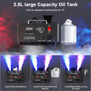 U'King 2000W Double-tube Adjustable Fog Machine DMX512 13CH Smoke Machine 8+8 RGB 3 in 1 LED Colorful DJ Wedding Stage Spray
