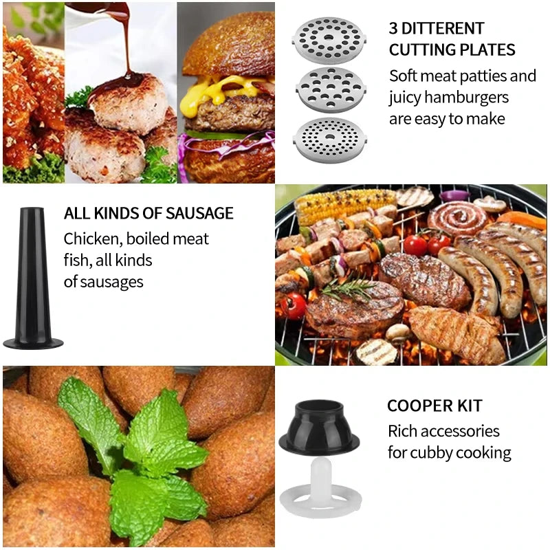Houselin Meat Grinder, 1600W  Stainless Steel Meat Grinder Electric, Meat Grinder for Home Kitchen & Commercial Using