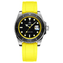 ADDIESDIVE Men's Watch Hot Sale AD2040 41mm Rotatable Bezel Waterproof 200M Diving Watch Colour Rubber Strap Luminous WristWatch