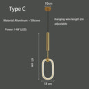 Pendant Lamp Bedroom Bedside Lamp Modern Minimalist Nordic Light Luxury Chandelier Restaurant TV Background Wall Chandelier