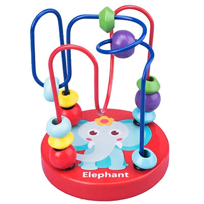 Baby Toys Wooden Roller Coaster Bead Maze Abacus Math Toys. Toddler Early Educational Toys for Kids Children 1-3 Years.