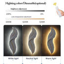 Modern LED Feather Wall Lamps, Resin Bedroom Bedside Lamp,