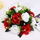 Artificial Flowers Plastic Rose Ball Silk Fake Flower Floral  Wedding Birthday Party Centerpiece Table Arrangements Decor. - 1pc