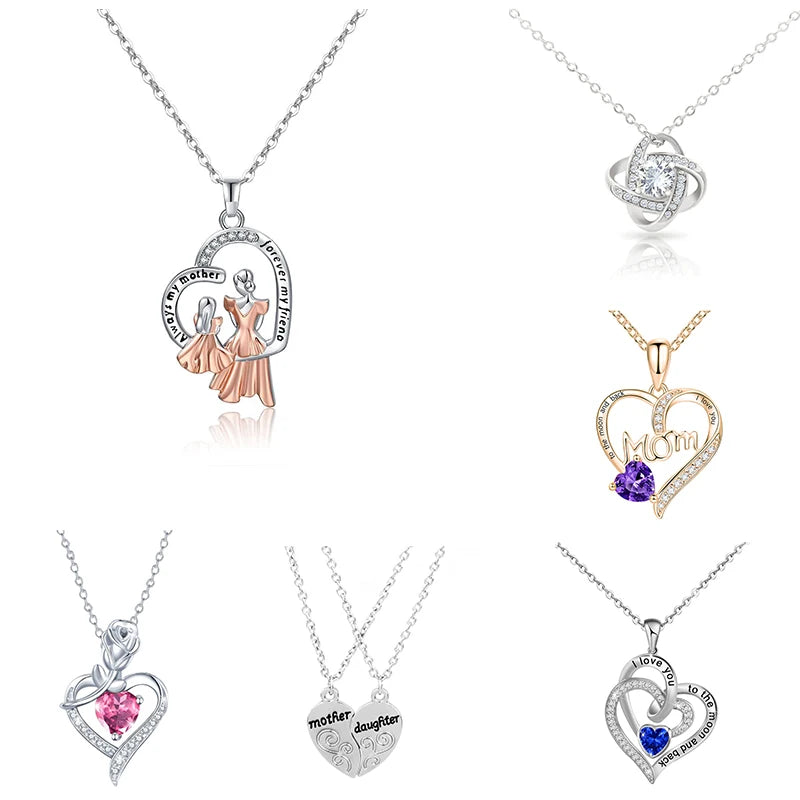 Gift for women, gift box with eternal rose and heart necklace, jewelry box