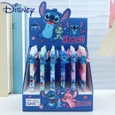 Random 6pcs Disney Anime Stitch Erasable Blue Gel Pen Kawaii Stitch Pen Stationery School Office Supplies Gifts
