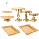 Gold Metal Cake Stand Set, Circular Cupcake Stand, Decoration