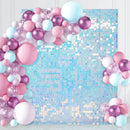 Square glitter wall background with shiny decorative panels,