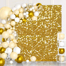 Square glitter wall background with shiny decorative panels,