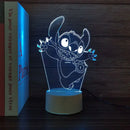 Lilo & Stitch Animation Peripherals Stitch Cartoon Night Lamp Bedside Ambience Lamp Bedroom Decor Children's Birthday Gift