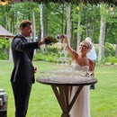 Acrylic champagne coupe glasses for engagement parties