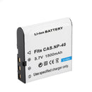 Camera Battery Casio - 1500mAh NP-40 - NP-40 NP40 CNP-40 CNP40EX-Z200 Z700 Z750 Z850 Z1050