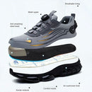 Rotating Button New Safety Shoes Men Anti-smash Anti-puncture Work Shoes