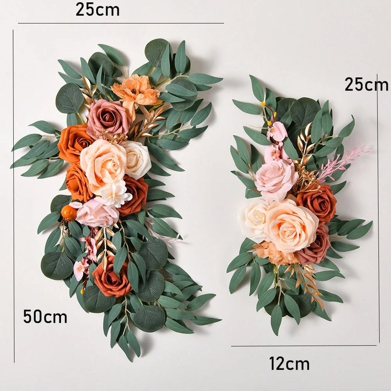 Yannew Artificial Flower Arch Kit for Wedding, Eucalyptus Garland.