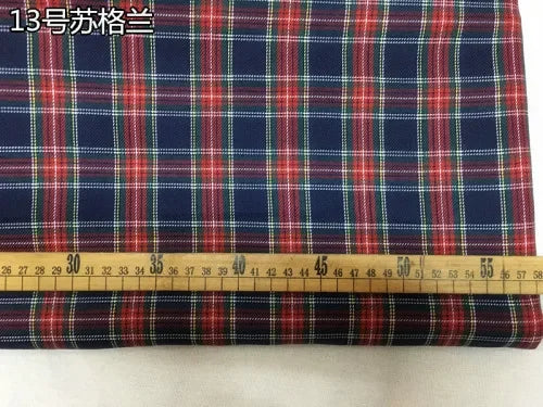 Plaid Fabric Christmas By Meter for Skirt Uniform Dresses Background Diy Sewing Scottish Style Cloth Soft Breathable Comfortable