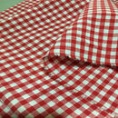 Cotton Plaid Fabric By The Meter for Sewing Shirts Clothing Dresses Tablecloth Coats Black White Red Soft Breathable Comfortable