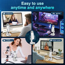 Professional White USB Condenser Microphone Studio Recording Mic for PC Computer Phone Gaming Streaming Podcast Youtube - Haomuren