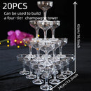 Acrylic champagne coupe glasses for engagement parties