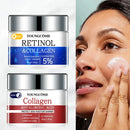 YOUNGCOME Collagen, Retinol & Hyaluronic Acid Cream - Anti-Aging Face Moisturizer for Face, Firming Set of 2
